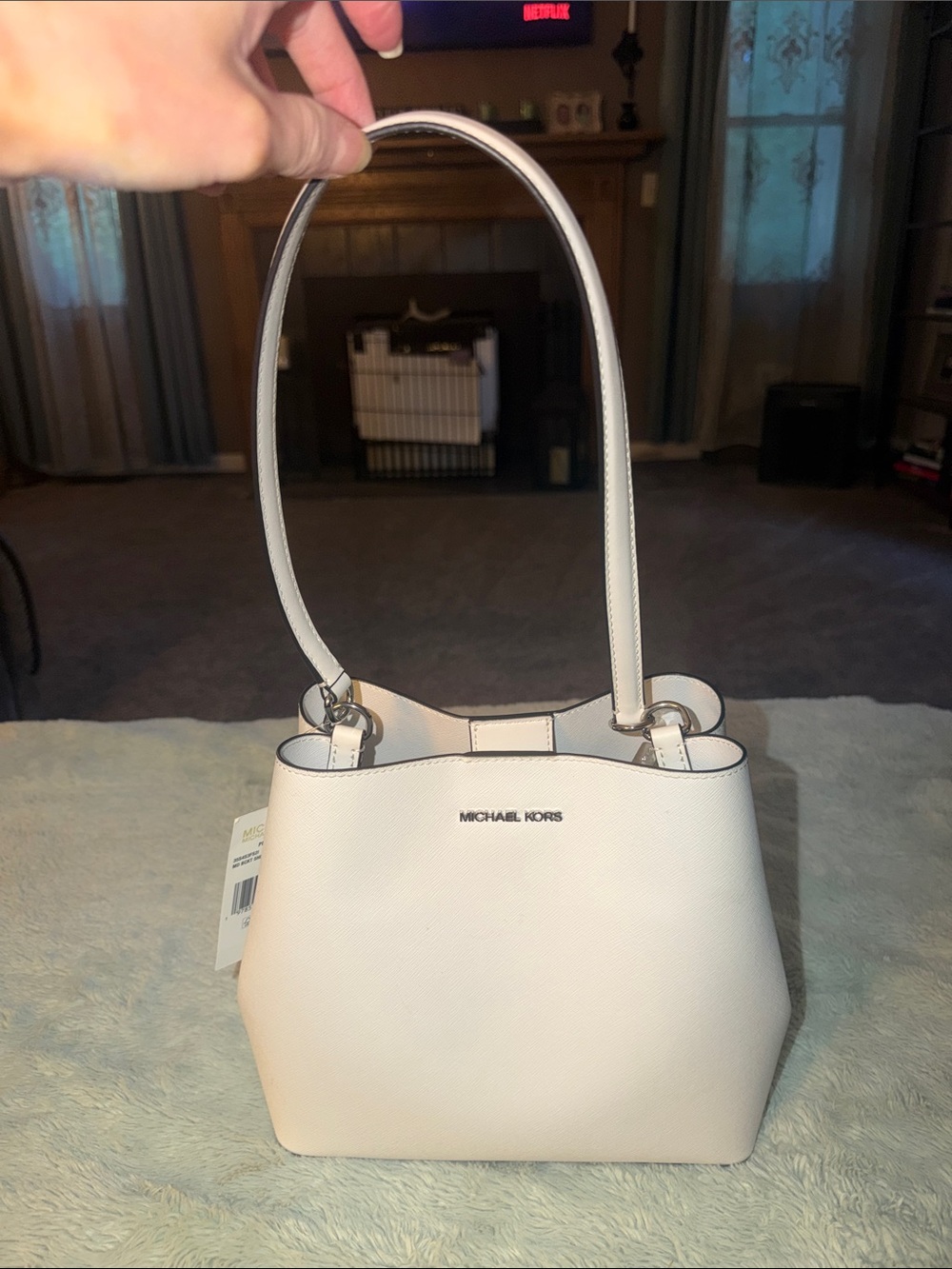 Michael Kors White Shoulder Bag